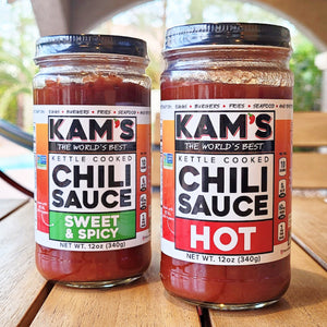 Kams | chili | sauce | hot | sweet | best |
